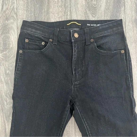 Saint Laurent SKINNY-FIT JEANS IN WORN BLACK STRETCH DENIM - Picture 3 of 12